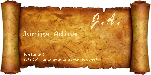 Juriga Adina névjegykártya